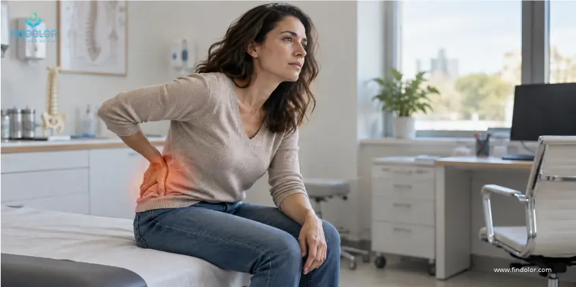 Especialista conversa con un paciente que lleva años con dolor sobre una nueva evaluación